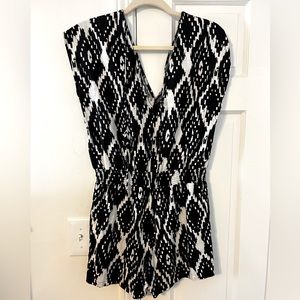 Lulus black and white romper